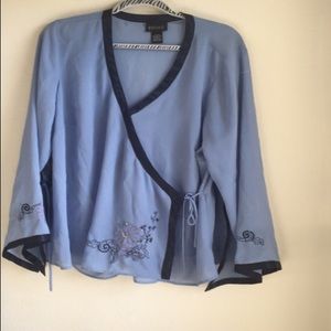 NWOT Lane Bryant Kimono 👘Style Wrap Blouse 💙